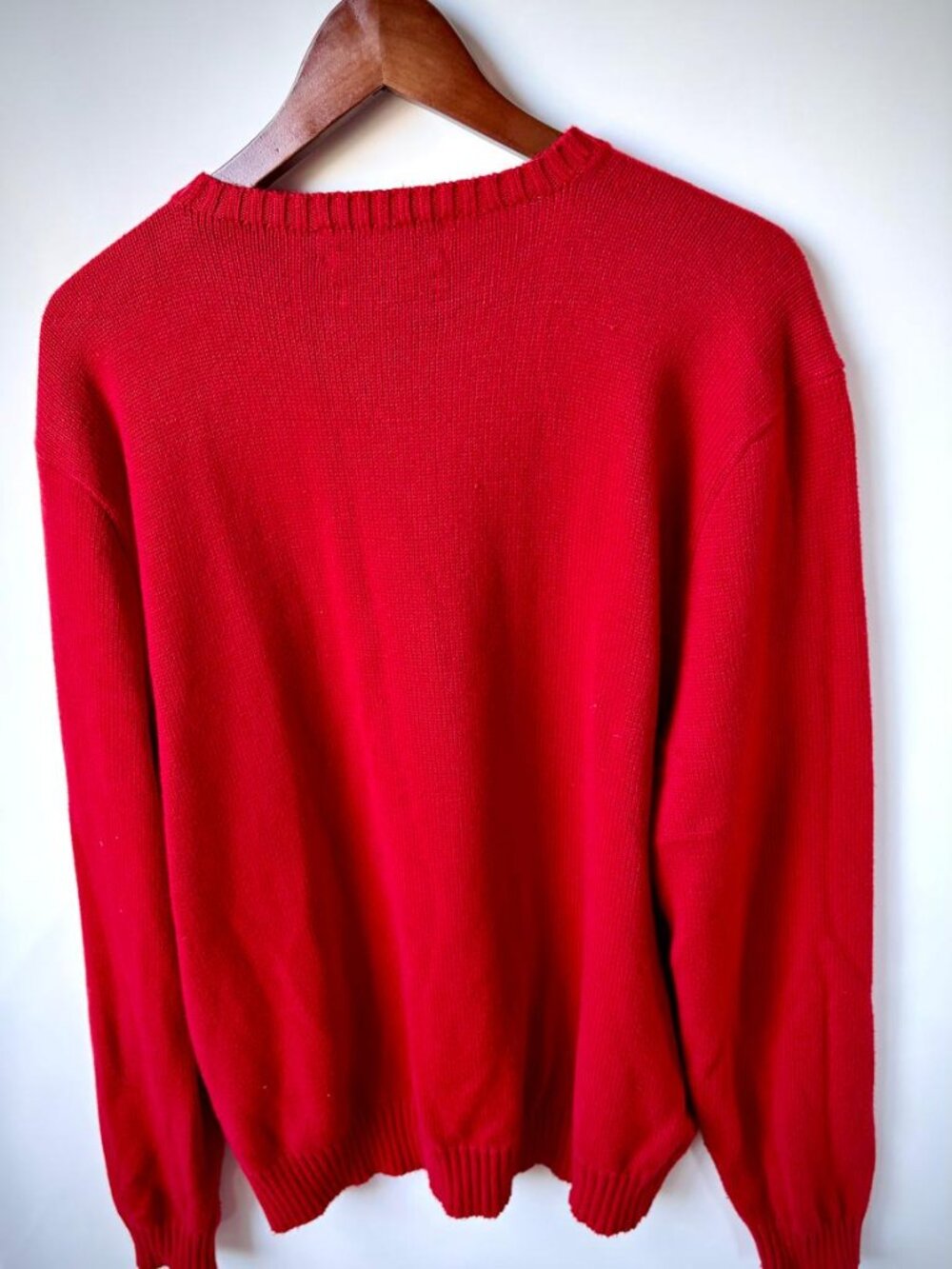 Polo Ralph Lauren Red Sweater XL, 100% Cotton - Picture 10 of 11